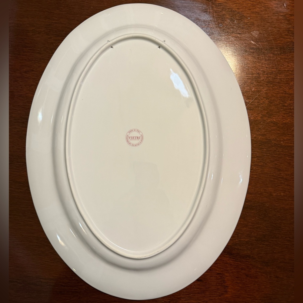 🦉 Vietri Wildlife Owl Oval Platter – Made in Italy – 18” – Wall Hanging Holes - Picture 7 of 10